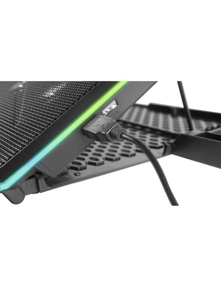Soporte Refrigerante Mars Gaming MNBC13 para Portátiles hasta 17"/ Iluminación LED