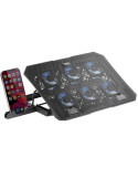 Soporte Refrigerante Mars Gaming MNBC23 para Portátiles hasta 16"/ Iluminación LED