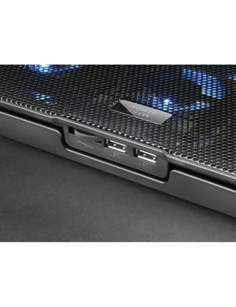 Soporte Refrigerante Mars Gaming MNBC23 para Portátiles hasta 16"/ Iluminación LED