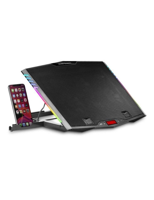 Soporte Refrigerante Mars Gaming MNBC5 para Portátiles hasta 17.3"/ Iluminación LED