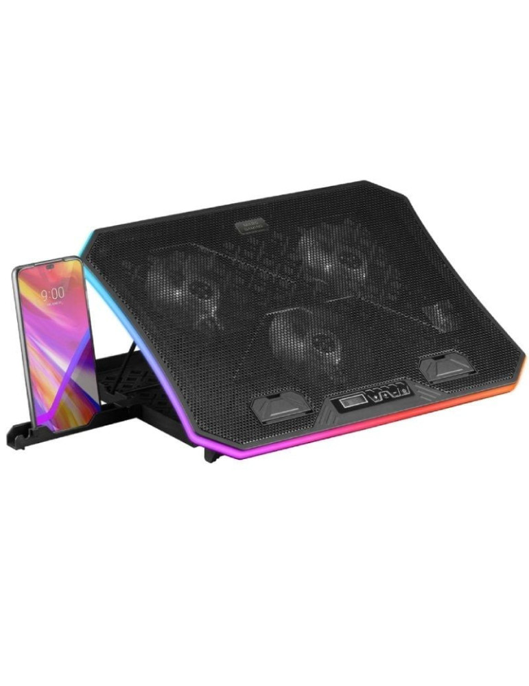 Soporte Refrigerante Mars Gaming MNBC6 para Portátiles hasta 19"/ Iluminación LED