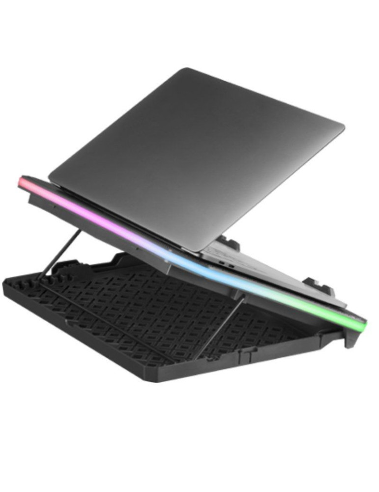 Soporte Refrigerante Mars Gaming MNBC6 para Portátiles hasta 19"/ Iluminación LED