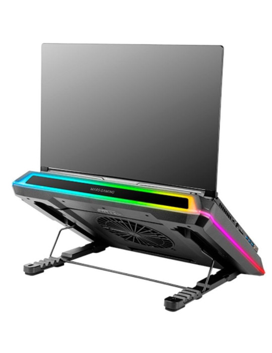 Soporte Refrigerante Mars Gaming MNBC-ULTRA para Portátiles hasta 18"/ Iluminación LED