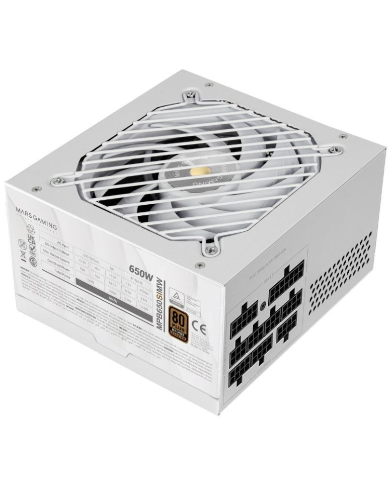 Fuente de Alimentación Mars Gaming MPB650SIM/ 650W/ Ventilador 12cm/ 80 Plus Bronze Fuente de Alimentación Mars Gaming MPB650SIM/ 650W/ Ventilador 12cm/ 80 Plus Bronze