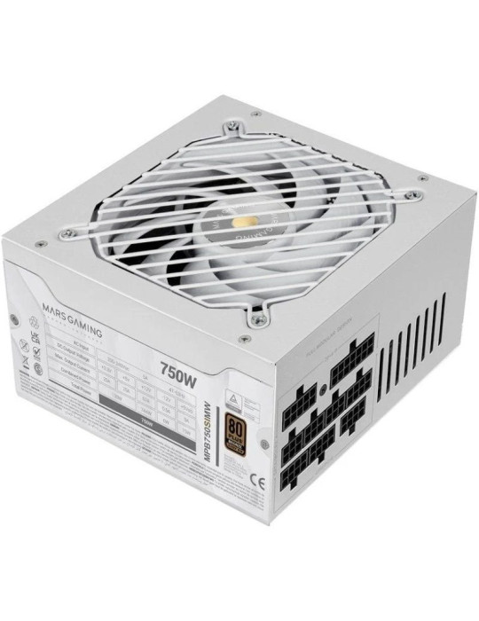 Fuente de Alimentación Mars Gaming MPB750SIM/ 750W/ Ventilador 14cm/ 80 Plus Bronze/ Blanca Fuente de Alimentación Mars Gaming MPB750SIM/ 750W/ Ventilador 14cm/ 80 Plus Bronze/ Blanca