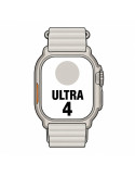 Apple Watch Ultra 4/ GPS/ 49mm/ Caja de Titanio Natural/ Correa Ocean Gris Translúcido