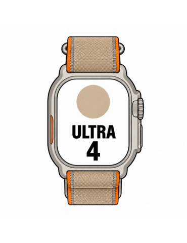 Apple Watch Ultra 4/ GPS/ 49mm/ Caja de Titanio Natural/ Correa Loop Trail Arena M/L