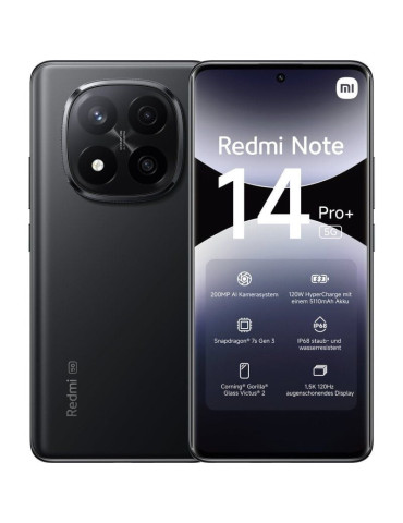 Smartphone Xiaomi Redmi Note 14 Pro+ 8GB/ 256GB/ 6.67"/ 5G/ Negro