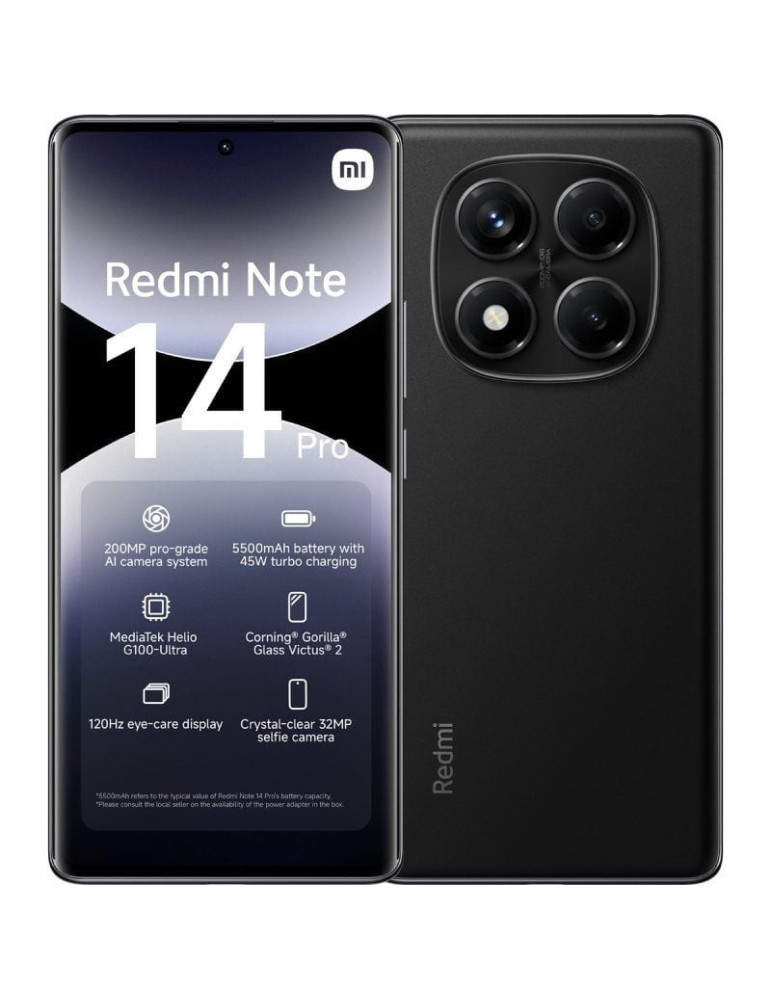 Smartphone Xiaomi Redmi Note 14 Pro 8GB/ 256GB/ 6.67"/ Negro Medianoche Smartphone Xiaomi Redmi Note 14 Pro 8GB/ 256GB/ 6.67"/ Negro Medianoche