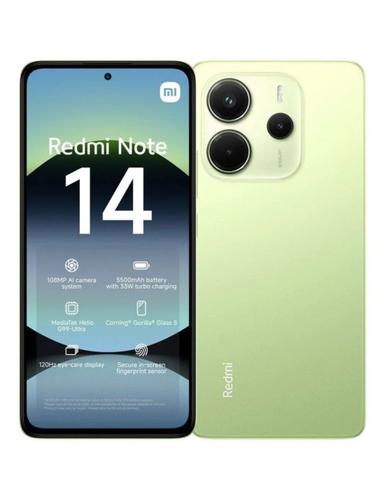 Smartphone Xiaomi Redmi Note 14 8GB/ 256GB/ 6.67"/ Verde Smartphone Xiaomi Redmi Note 14 8GB/ 256GB/ 6.67"/ Verde