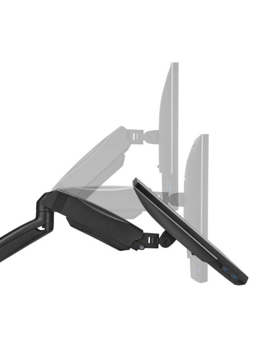 Soporte de Pared para 2 Monitores o TV Aisens WT32TSR-225/ Giratorio/ Inclinable/ hasta 9kg