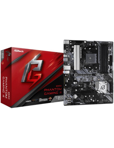 Placa Base Asrock B550 Phantom Gaming 4/ DDR4/ PCIe 4.0/ Socket AM4