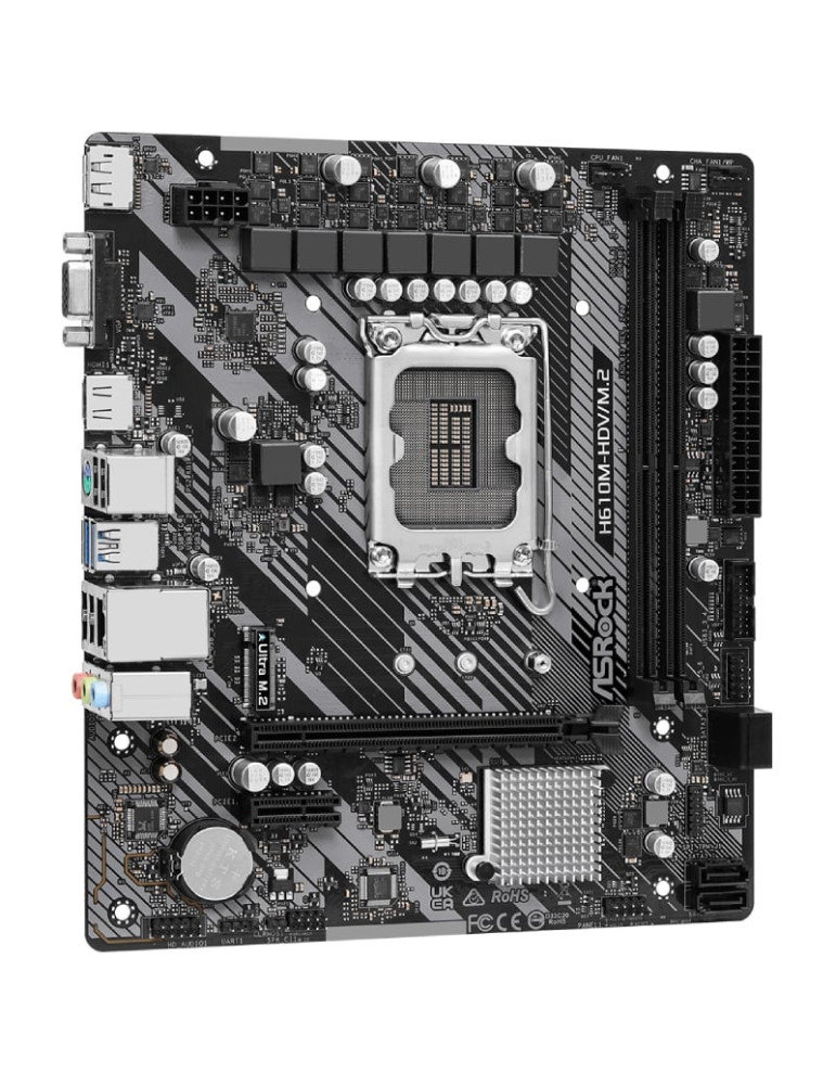 Placa Base Asrock H610M-HDV M2 R2 Socket 1700/ DDR4/ PCIe 4.0/ Micro ATX