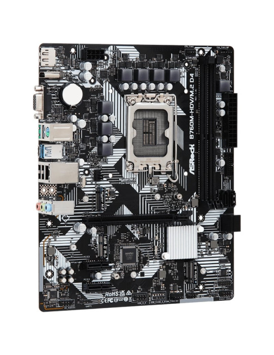 Placa Base Asrock B760M-HDV M2 D4 Socket 1700/ DDR4/ PCIe 4.0/ Micro ATX