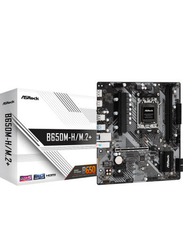 Placa Base Asrock B650M-H/M.2+/ DDR5/ PCIe 4.0/ Socket AM5/ Micro ATX