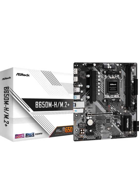Placa Base Asrock B650M-H/M.2+/ DDR5/ PCIe 4.0/ Socket AM5/ Micro ATX
