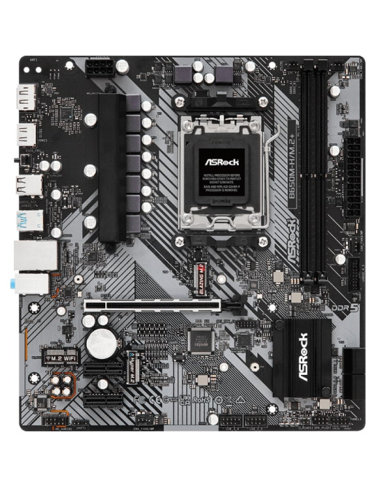 Placa Base Asrock B650M-H/M.2+/ DDR5/ PCIe 4.0/ Socket AM5/ Micro ATX