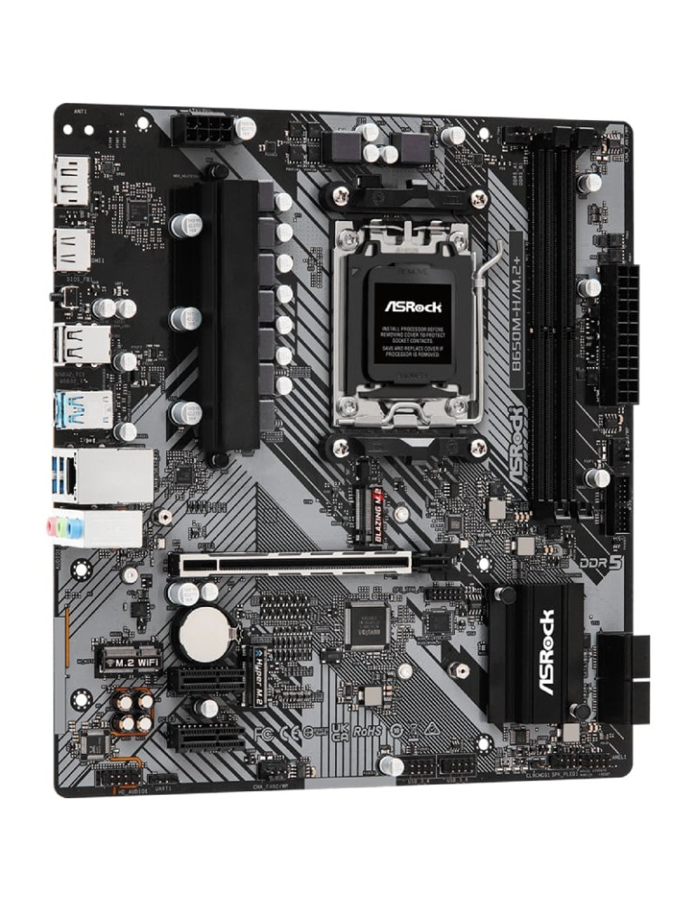 Placa Base Asrock B650M-H/M.2+/ DDR5/ PCIe 4.0/ Socket AM5/ Micro ATX