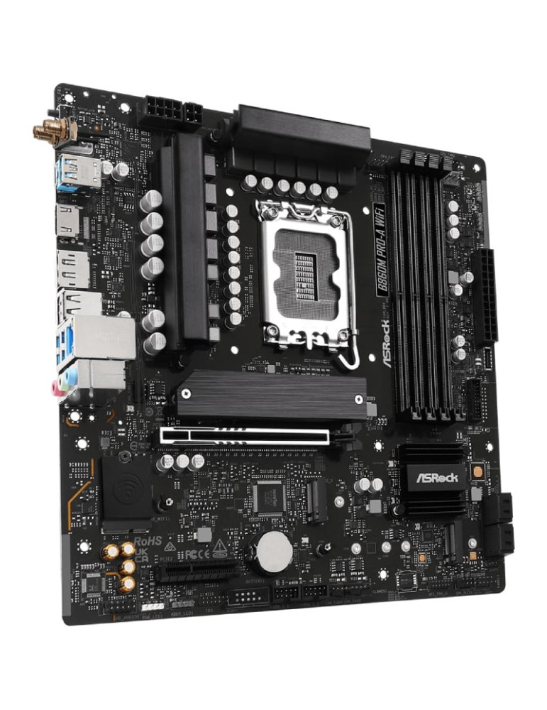 Placa Base Asrock B860M PRO-A WIFI Socket 1851/ DDR5/ PCIe 5.0/ Micro ATX