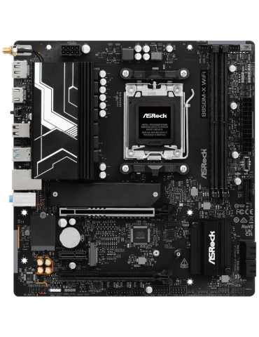 Placa Base Asrock B850M-X WiFi R2.0/ DDR5/ PCIe 5.0/ Socket AM5/ Micro ATX 2