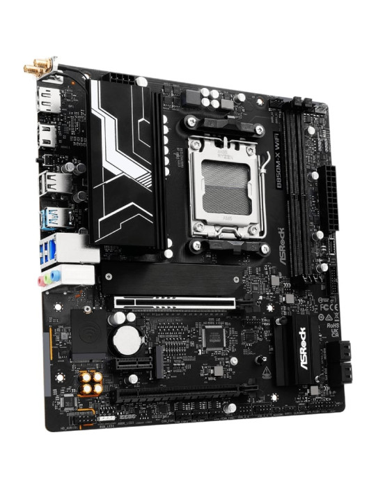 Placa Base Asrock B850M-X WiFi R2.0/ DDR5/ PCIe 5.0/ Socket AM5/ Micro ATX