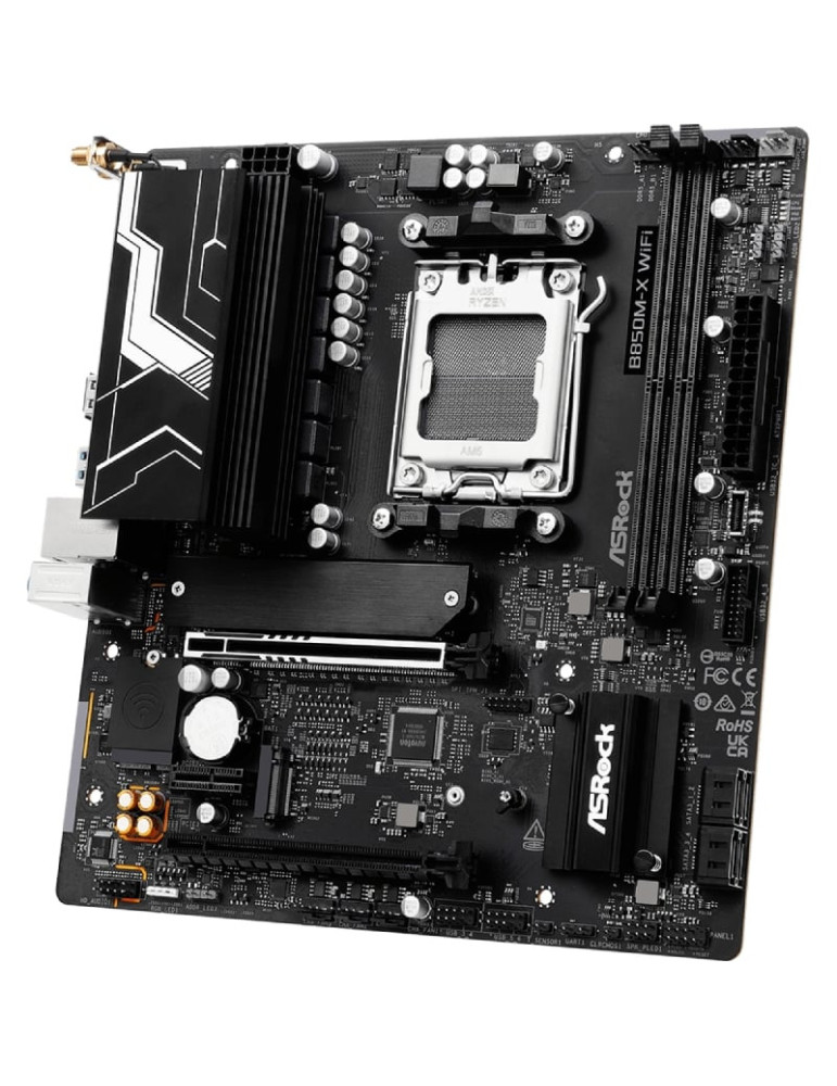 Placa Base Asrock B850M-X WiFi R2.0/ DDR5/ PCIe 5.0/ Socket AM5/ Micro ATX