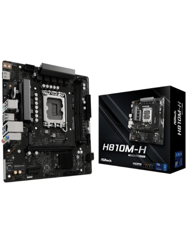 Placa Base Asrock H810M-H Socket 1851/ DDR5/ PCIe 4.0/ Micro ATX