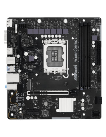 Placa Base Asrock H610M COMBO II Socket 1700/ DDR4/ DDR5/ PCIe 5.0/ Micro ATX 2