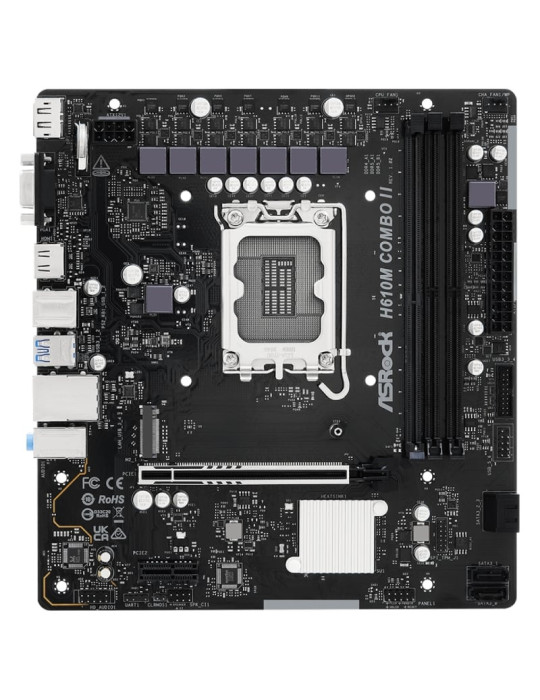 Placa Base Asrock H610M COMBO II Socket 1700/ DDR4/ DDR5/ PCIe 5.0/ Micro ATX