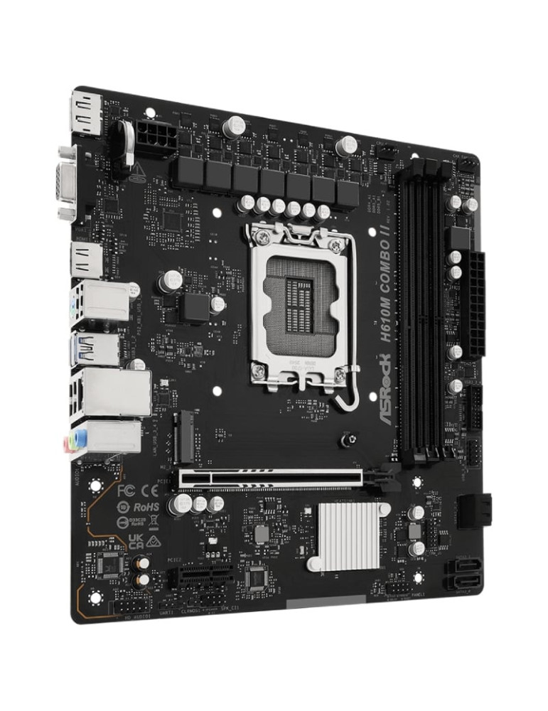 Placa Base Asrock H610M COMBO II Socket 1700/ DDR4/ DDR5/ PCIe 5.0/ Micro ATX