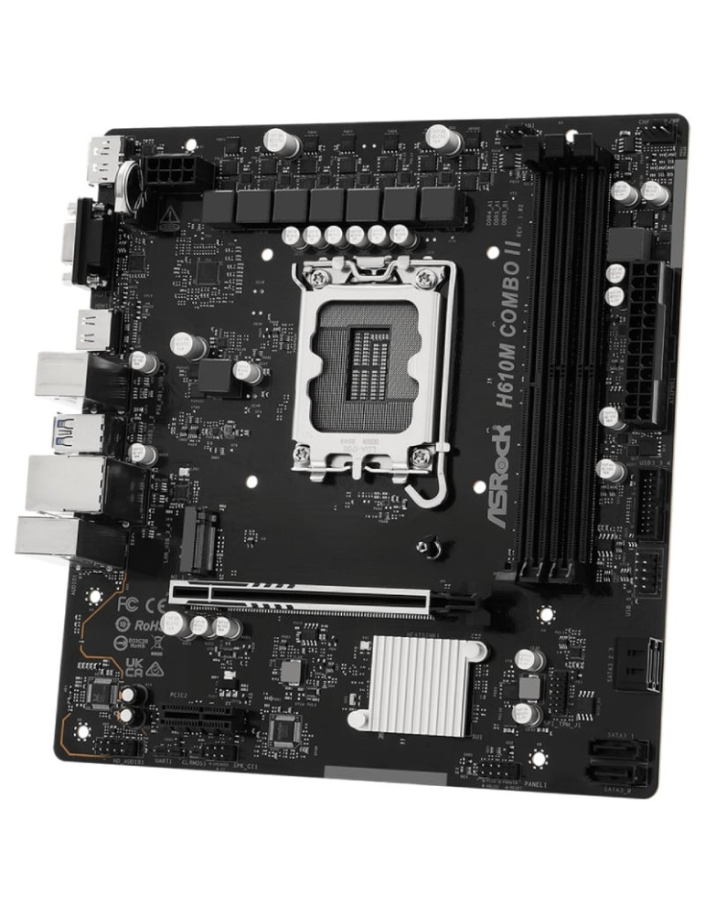 Placa Base Asrock H610M COMBO II Socket 1700/ DDR4/ DDR5/ PCIe 5.0/ Micro ATX