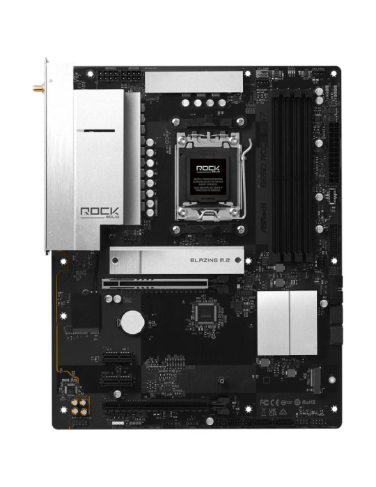 Placa Base Asrock B650 ROCK WIFI 7/ DDR5/ PCIe 5.0/ Socket AM5