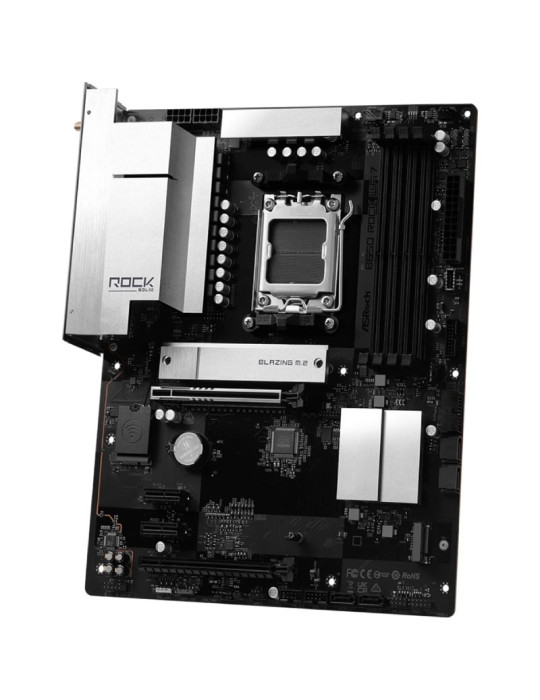 Placa Base Asrock B650 ROCK WIFI 7/ DDR5/ PCIe 5.0/ Socket AM5