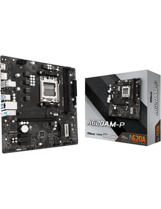 Placa Base Asrock A620AM-P/ DDR5/ PCIe 4.0/ Socket AM5/ Micro ATX