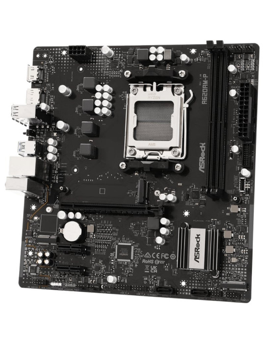 Placa Base Asrock A620AM-P/ DDR5/ PCIe 4.0/ Socket AM5/ Micro ATX