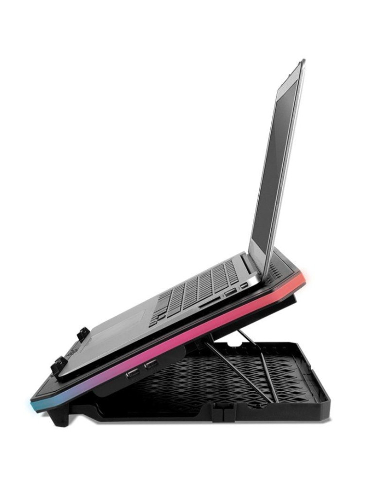 Soporte Refrigerante Krom Kooler para Portátiles hasta 19"/ Iluminación LED