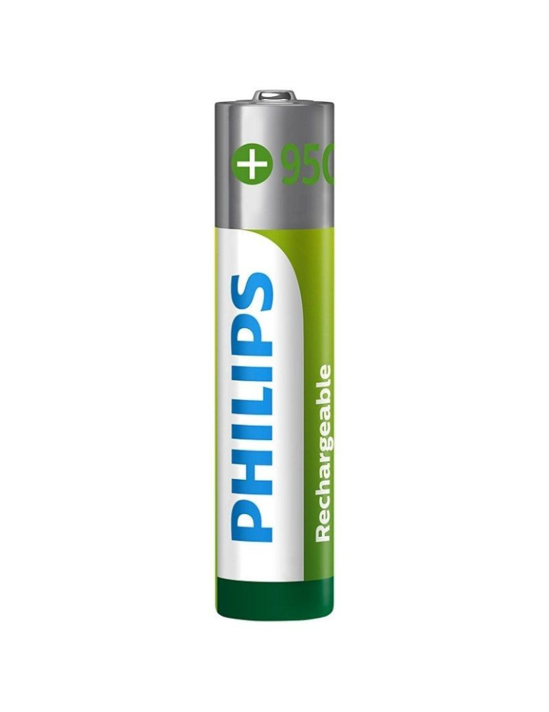 Pack de 4 Pilas AAA Philips R03B4A95/10/ 1.2V/ Recargables