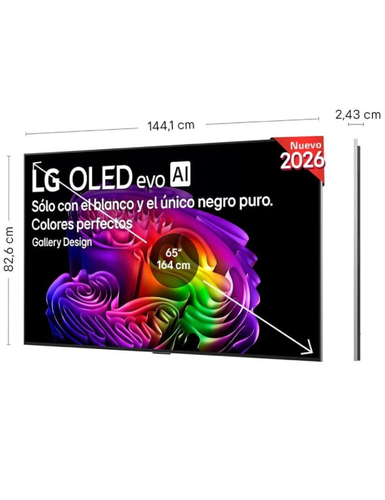 Televisor LG OLED Evo AI G6 OLED65G68LW 65"/ Ultra HD 4K/ Smart TV/ WiFi