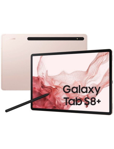 Tablet Samsung Galaxy Tab S8+ 12.4"/ 8GB/ 128GB/ Octacore/ 5G/ Rosa Dorado