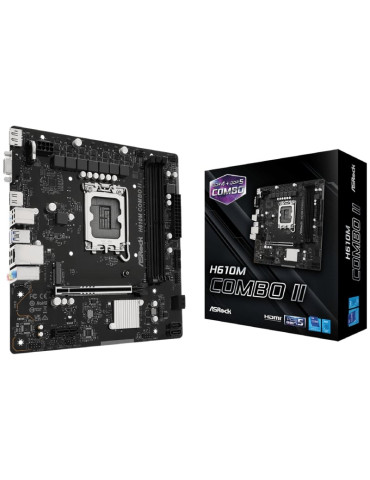 Placa Base Asrock H610M COMBO II Socket 1700/ DDR4/ DDR5/ PCIe 5.0/ Micro ATX