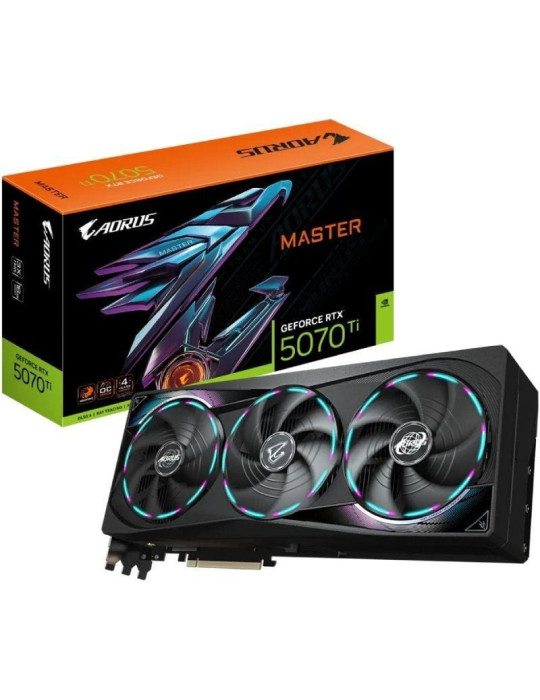 Tarjeta Gráfica Gigabyte AORUS GeForce RTX 5070Ti MASTER/ 16GB GDDR7