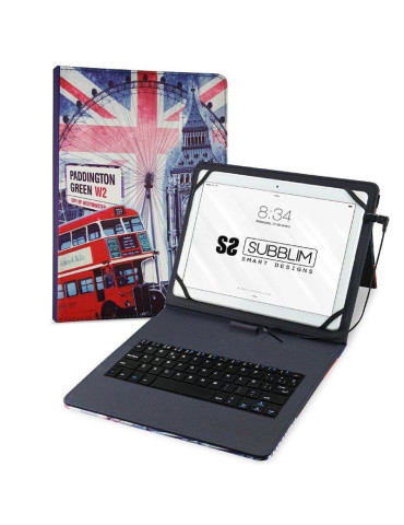 Funda con Teclado Subblim Keytab Pro USB England para Tablets de 10.1"-11"