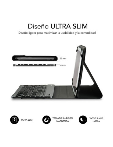 Funda con Teclado Subblim Keytab Pro Bluetooth para Tablets de 10.1"-10.8"/ Gris 2
