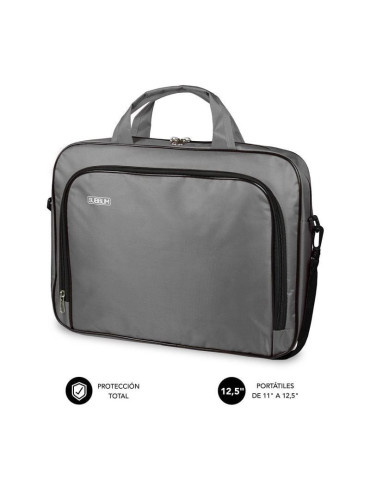 Maletín Subblim Oxford para Portátiles hasta 12.5"/ Gris