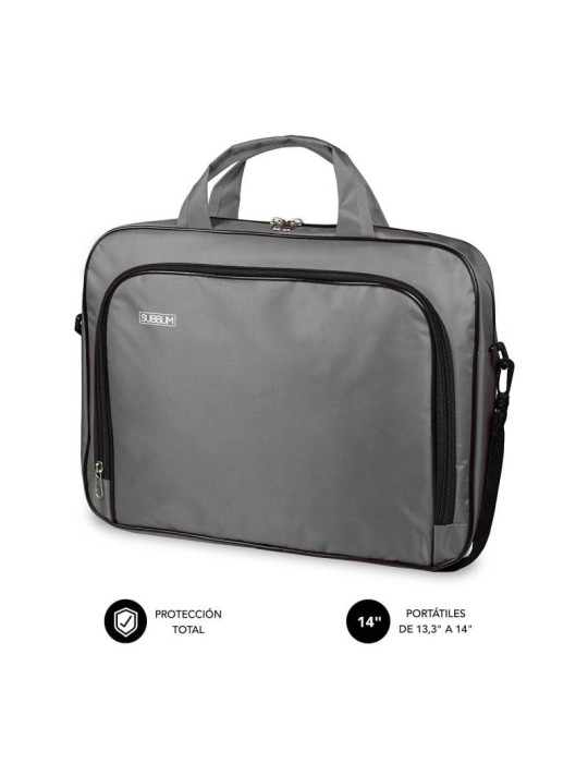 Maletín Subblim Oxford para Portátiles hasta 14"/ Gris Maletín Subblim Oxford para Portátiles hasta 14"/ Gris