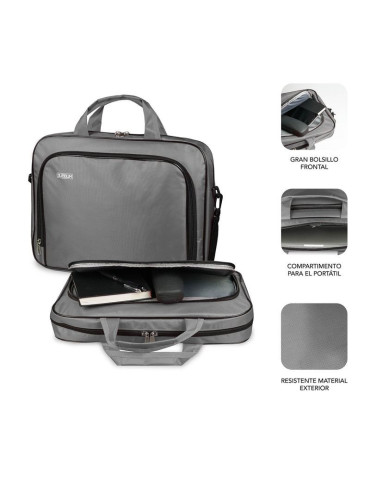 Maletín Subblim Oxford para Portátiles hasta 16"/ Gris 2