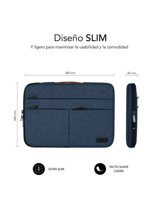Funda Subblim Air Padding 360 Sleeve para Portátiles hasta 14"/ Azul