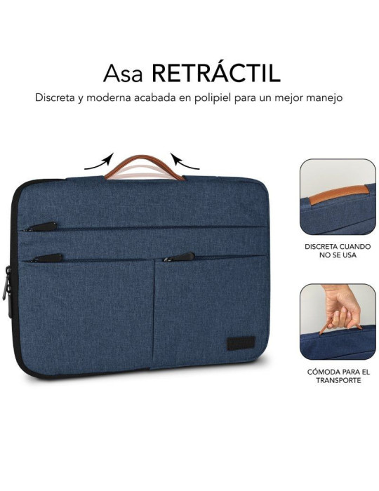 Funda Subblim Air Padding 360 Sleeve para Portátiles hasta 15.6"/ Azul