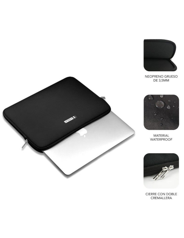 Funda Subblim Business Laptop Sleeve Neoprene para Portátiles 13.3"-14"/ Negra