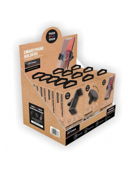 Expositor de Soporte de Smartphone para Coche Tech One Tech TEC2824/ Incluye 12 unidades Expositor de Soporte de Smartphone para Coche Tech One Tech TEC2824/ Incluye 12 unidades